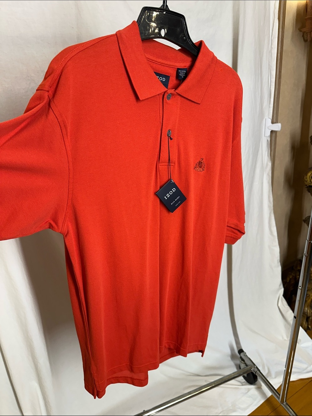 Izod Men's Orange-Red Polo Shirt